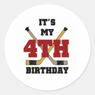 Sticker Rond Hockey 4e anniversaire