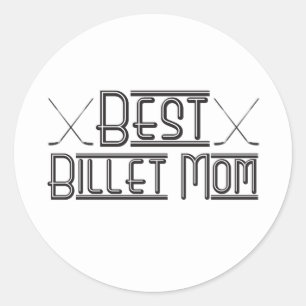 Sticker Rond Hockey Best Billet Maman