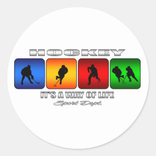 Sticker Rond Hockey frais c'est un mode de vie