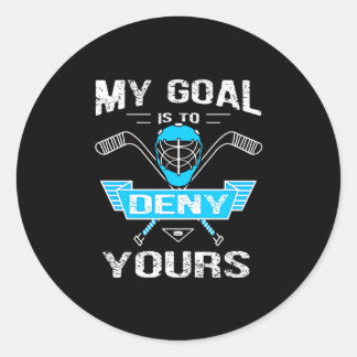 Sticker Rond Hockey | Mon But Est De Nier Le Vôtre