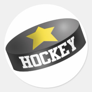 Sticker Rond Hockey Star Puck