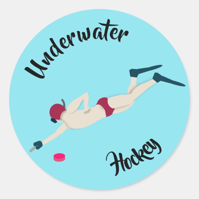 Sticker Rond Hockey subaquatique (Devant)