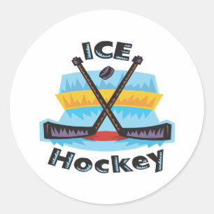 Sticker Rond Hockey sur glace