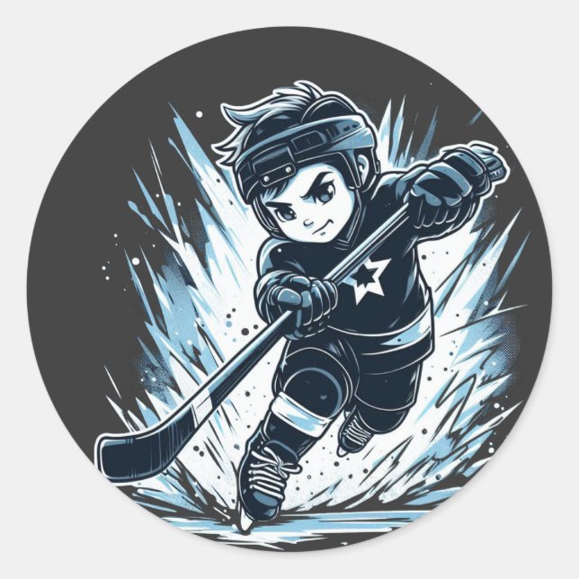 Sticker Rond Hockey sur glace (Devant)