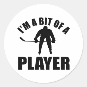 Sticker Rond Hockey sur glace cool