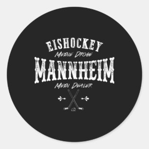 Sticker Rond Hockey sur glace mon drogue Mannheim mon revendeur