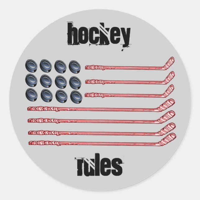 STICKER ROND HOCKEY USA (Devant)