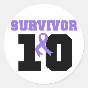 Sticker Rond Hodgkins Lymphoma Survivant 10 ans
