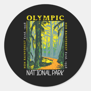 Sticker Rond Hoh Rainforest Washington National Park