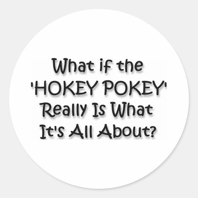 STICKER ROND HOKEY POKEY (Devant)