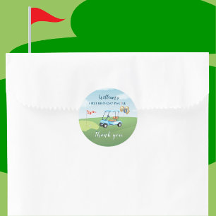 Sticker Rond Hole In One Boy Golf Par tee 1er Anniversaire