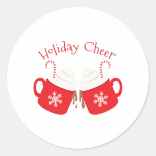 Sticker Rond Holiday Cheer