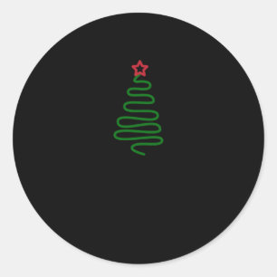 Sticker Rond Holiday Christmas
