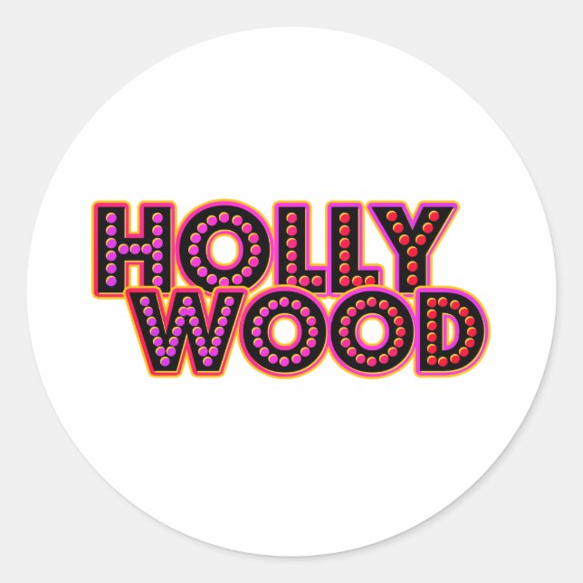 Sticker Rond Hollywood (Devant)