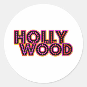 Sticker Rond Hollywood