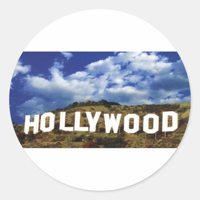 STICKER ROND HOLLYWOOD (Devant)