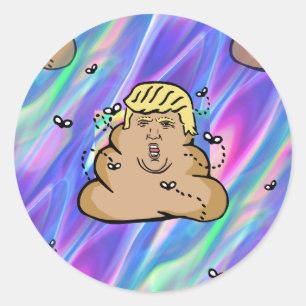 Sticker Rond hologramme décharge trump