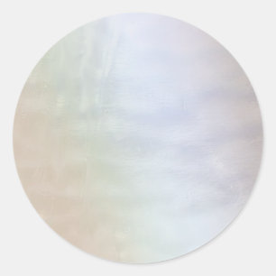 Sticker Rond Holographie romantique irisée glamour perle