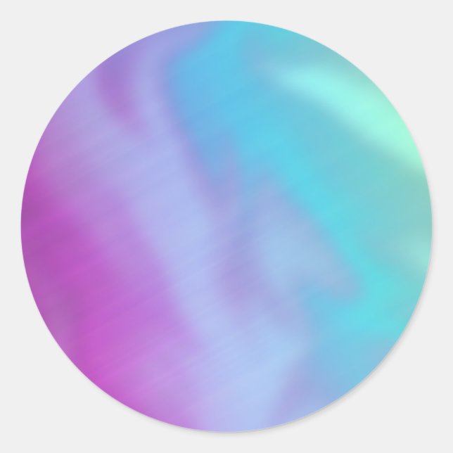 Sticker Rond Holographie romantique irisée glamour perle (Devant)