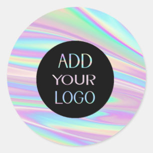 Sticker Rond Holographie Unicorn