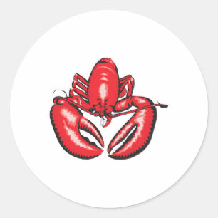 Sticker Rond homard réaliste