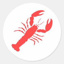Sticker Rond homard rouge