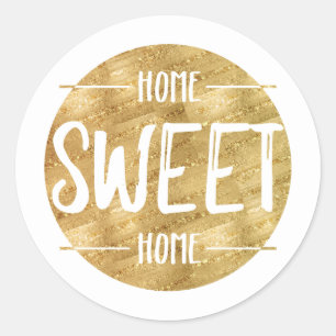 Sticker Rond home sweet home, fête de réveil