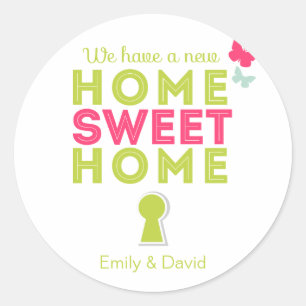 Sticker Rond Home Sweet Home {new home} Cupcake Toppers/Sticker