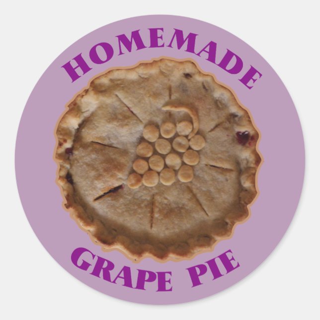Sticker Rond Homemade Grape Pie (Devant)