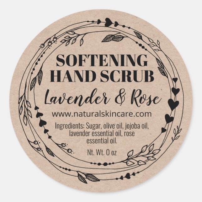 Sticker Rond Homemade Sugar Hand (Devant)