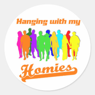 Sticker Rond Homies