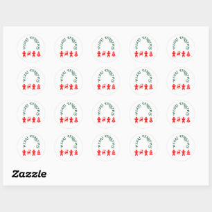 Sticker Rond Homme au pain