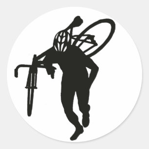 Sticker Rond Homme croisé