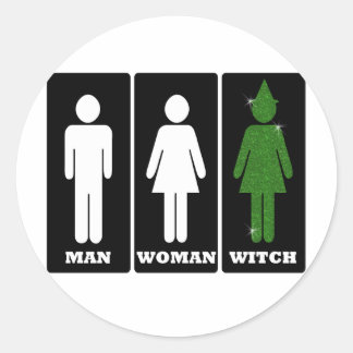 Sticker Rond Homme, Femme, Sorcière, Dorothy