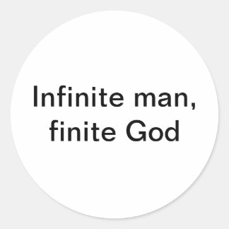 Sticker Rond Homme infini, Dieu fini Hankamer Artjunkhaus Yoga