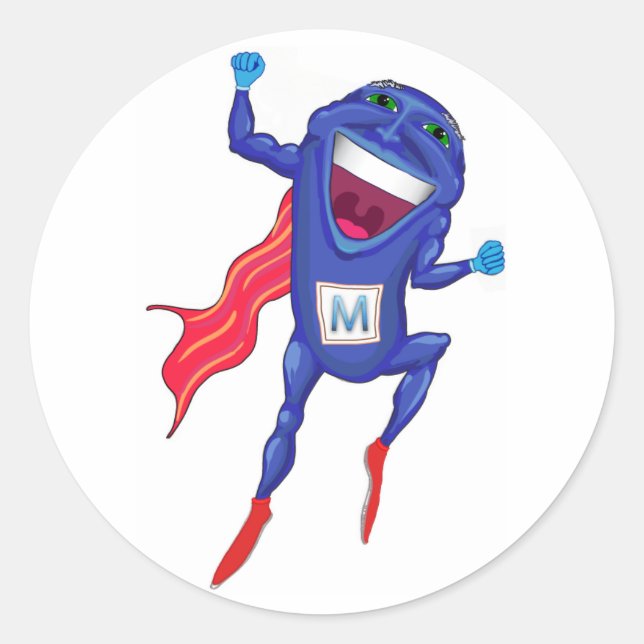 Sticker Rond Homme Mitochondrie (Devant)