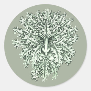 Sticker Rond Homme vert