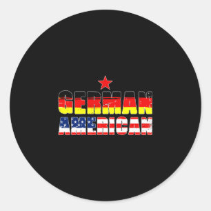 Sticker Rond Hommes allemand américain usa allemagne amérique a
