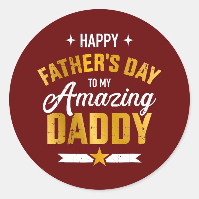 Sticker Rond Hommes Bonne Fête des pères Pour Mon Père Extraord (Devant)