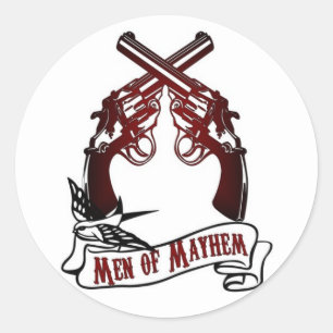 Sticker Rond Hommes de la mutilation