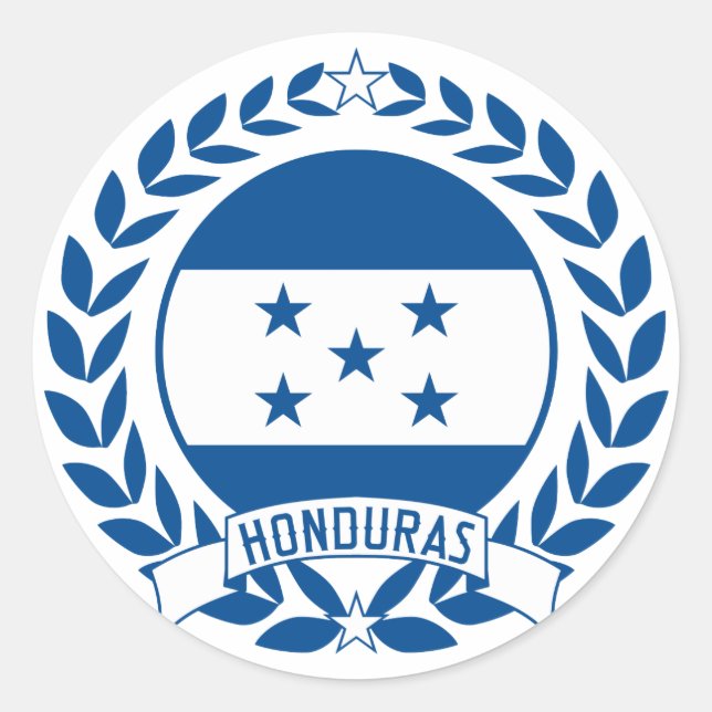 Sticker Rond Honduras Wreath (Devant)