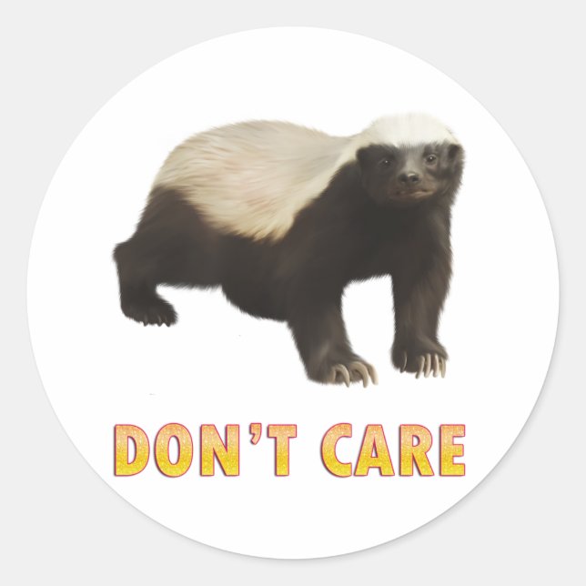 Sticker Rond Honey Badger (Devant)
