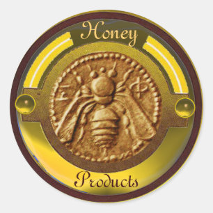 STICKER ROND HONEY BEE / BEEKEEPER BEEKEEPER