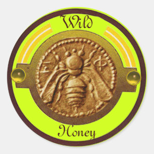 STICKER ROND HONEY BEE / BEEKEEPER BEEKEEPER