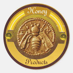 STICKER ROND HONEY BEE / BEEKEEPER BEEKEEPER