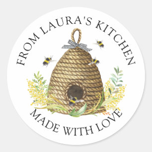 Sticker Rond Honey Bee Hive Sweet as Honey