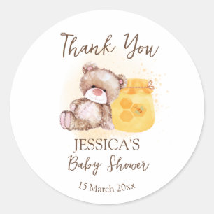 Sticker Rond Honey pot en peluche de l'ours