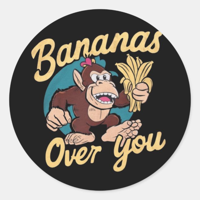 Sticker Rond Hong Kong, Bananes sur toi (Devant)