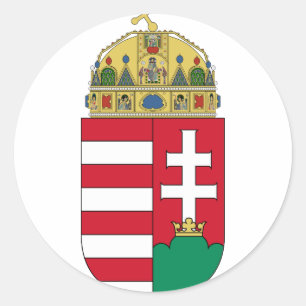 Sticker Rond Hongrie Armoiries HU
