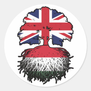 Sticker Rond Hongrie Hongrie Royaume-Uni Royaume-Uni